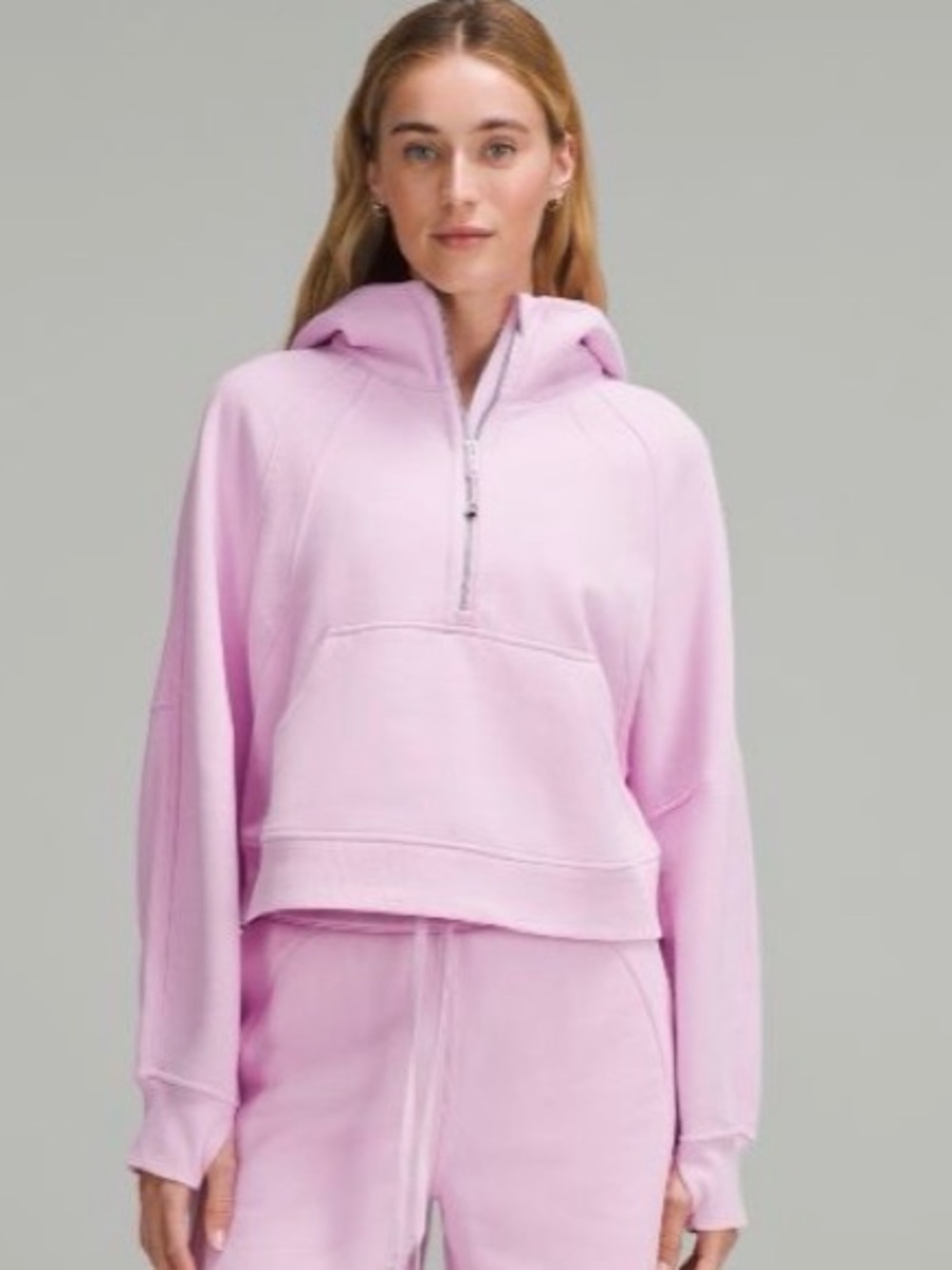 🍋 Lululemon Scuba Oversized Half-Zip Hoodie | Vitapink | XS/S